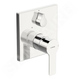 Hansa Ligna - Mitigeur de baignoire encastré, avec inverseur pour 2 sorties, chrome 83853513