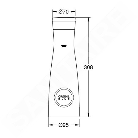 Grohe Blue Home - Carafe en verre 40405001