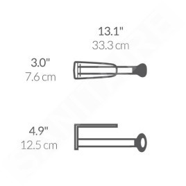 Simplehuman Accessoires de cuisine - Porte-torchon mural, 333 mm inox brossé KT1024