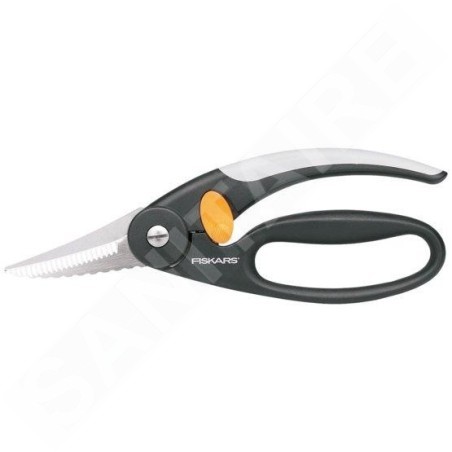 FISKARS Équipement de cuisine - Ciseaux à poisson, longueur 22 cm, noir 1003032