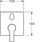 Hansa Ligna - Mitigeur de baignoire encastré, avec inverseur pour 2 sorties, chrome 83853513