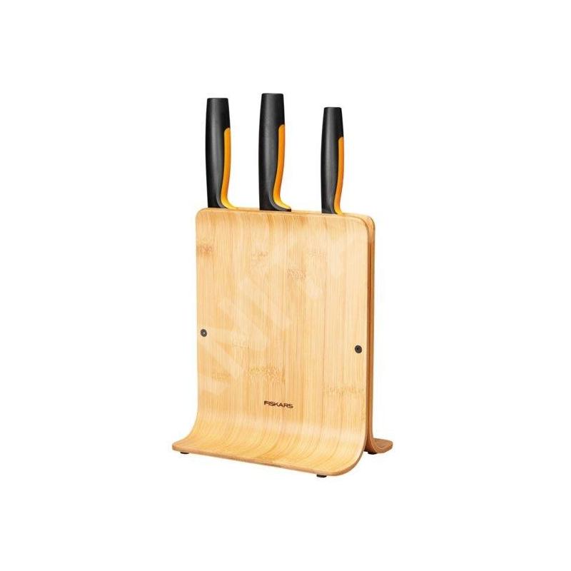 FISKARS Équipement de cuisine - Bloc de couteaux, 3 pièces, bambou 1057553