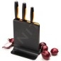 FISKARS Équipement de cuisine - Bloc de couteaux, 3 pièces, noir/plastique 1057555