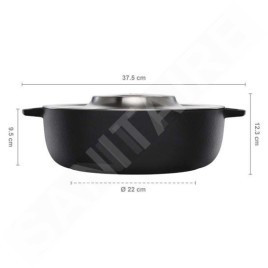 FISKARS Équipement de cuisine - Cocotte avec couvercle, diamètre 30 cm 1066430