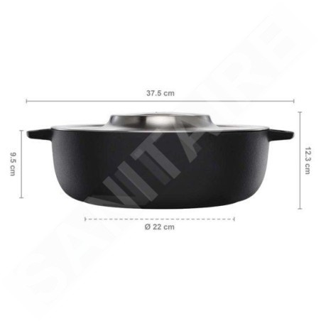 FISKARS Équipement de cuisine - Cocotte avec couvercle, diamètre 30 cm 1066430