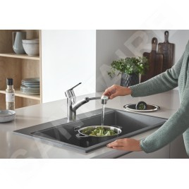 Grohe QuickFix Start - Mitigeur d'évier avec douchette extractible, chrome 30531001