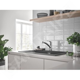 Grohe QuickFix Start - Mitigeur d'évier avec douchette extractible, chrome 30531001