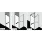 Kermi CADA XS - Porte de douche 1WL, 95x200 cm, gauche, argent brillant/verre transparent CK1WL09520VPK