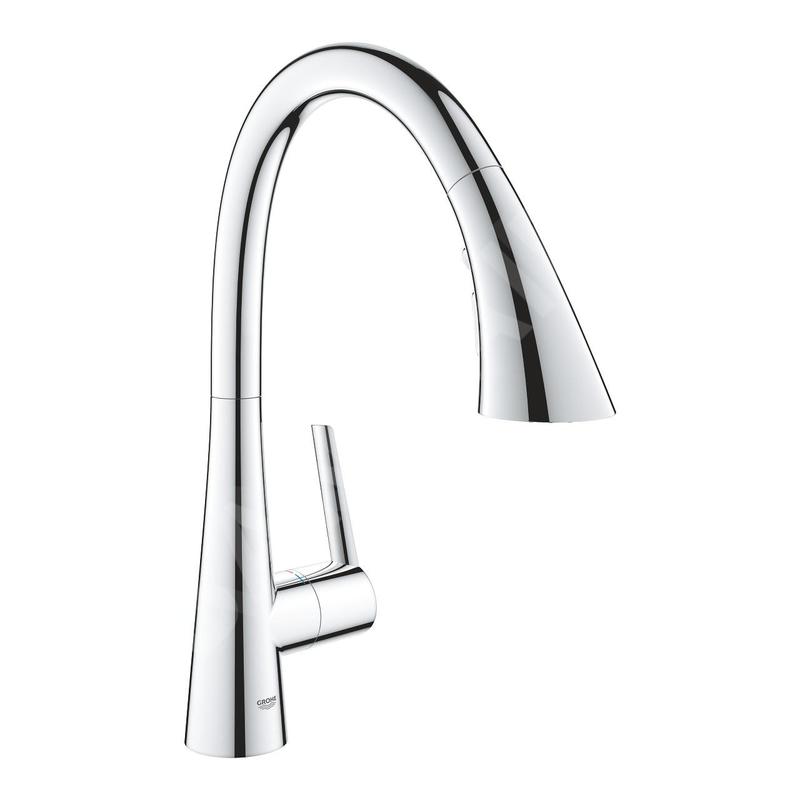 Grohe Zedra - Mitigeur d'évier avec douchette extractible, chrome 32294002 Grohe Zedra - Mitigeur d'évier avec douchette extractible, chrome 32294002