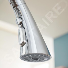 Grohe Zedra - Mitigeur d'évier avec douchette extractible, chrome 32294002