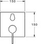 Hansa Loft - Mitigeur de baignoire encastré, avec inverseur pour 2 sorties, chrome 87603003