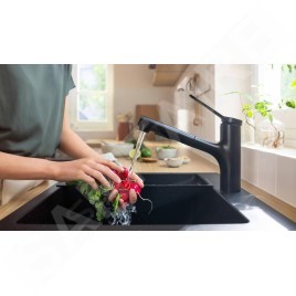 Hansgrohe Zesis M33 - Mitigeur d'évier 150, avec douchette extractible, noir mat 74800670