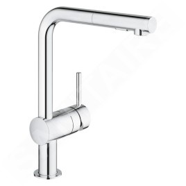 Grohe Minta - Mitigeur d’évier avec douchette extractible, chrome 30274000