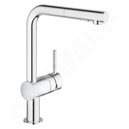 Grohe Minta - Mitigeur d’évier avec douchette extractible, chrome 30274000