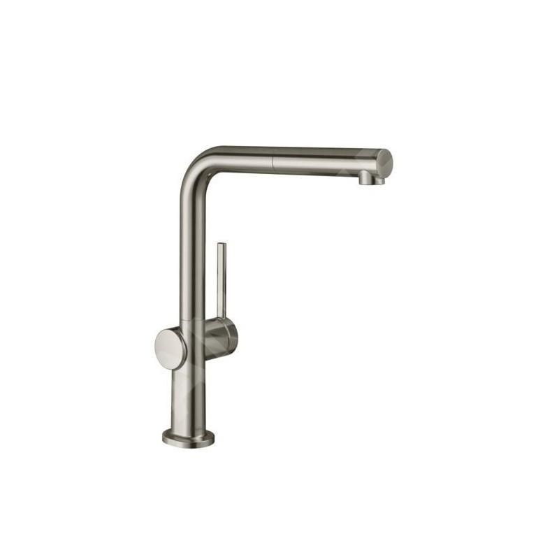 Hansgrohe M54 - Mitigeur d'évier Talis avec bec extractible, simili inox 72808800