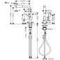 Hansgrohe M54 - Mitigeur d'évier Talis avec bec extractible, simili inox 72808800