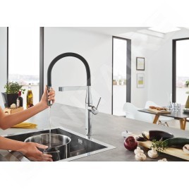Grohe Essence - Mitigeur d’évier avec bras flexible avec inverseur, chrome 30294000