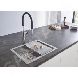 Grohe Essence - Mitigeur d’évier avec bras flexible avec inverseur, chrome 30294000