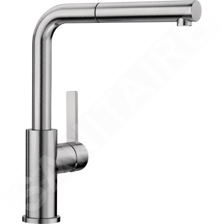 Blanco Lanora S - Mitigeur d’évier avec douchette extractible, inox brossé 523123