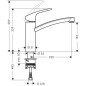 Hansgrohe Focus M41 - Mitigeur d’évier, chrome 31806000 Hansgrohe Focus M41 - Mitigeur d’évier, chrome 31806000