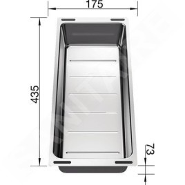 Blanco Accessoires - Vide-sauce Subline pour évier, inox 227689