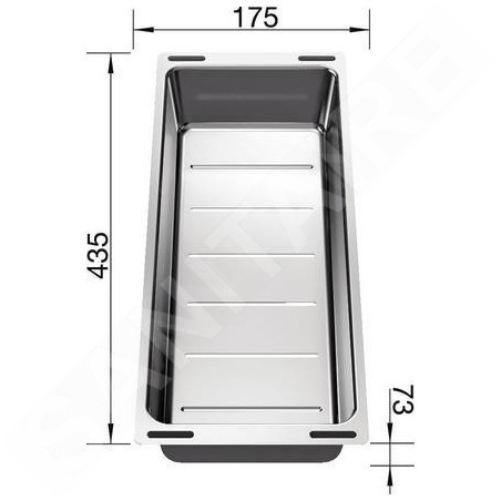 Blanco Accessoires - Vide-sauce Subline pour évier, inox 227689
