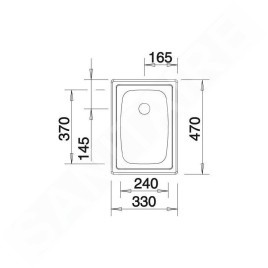 Blanco Top EE - Évier, 330x470 mm, inox 501067