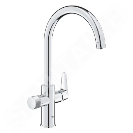 Grohe Blue Pure - Mitigeur d'évier StartCurve avec filtration, chrome 30592000