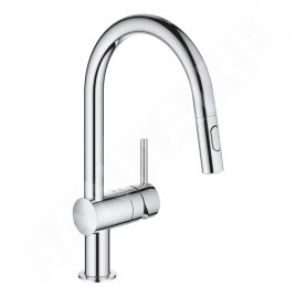 Grohe Minta - Mitigeur d’évier avec douchette extractible, chrome 32321002