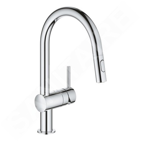 Grohe Minta - Mitigeur d’évier avec douchette extractible, chrome 32321002