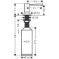 Hansgrohe Accessoires - Distributeur de savon liquide A41, 500 ml, acier inox 40438800