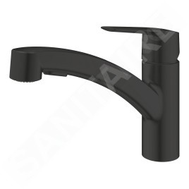 Grohe QuickFix Start - Mitigeur d'évier avec douchette extractible, noir mat 303072431