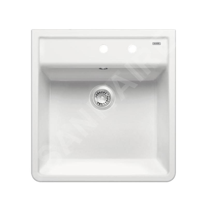 Blanco Panor 60 - Évier en céramique, 600x630 mm, 2 trous, blanc cristal 514501
