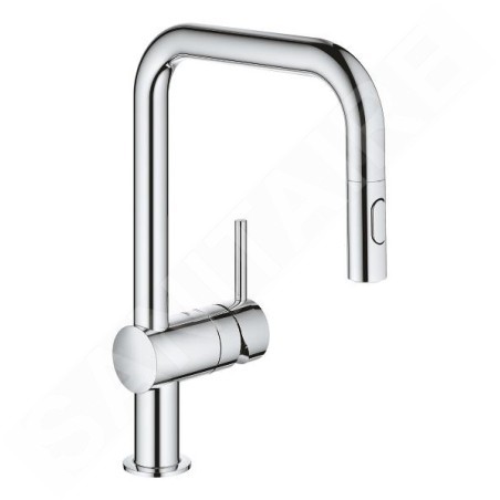 Grohe Minta - Mitigeur d’évier avec douchette extractible, chrome 32322002