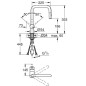 Grohe Minta - Mitigeur d’évier avec douchette extractible, chrome 32322002
