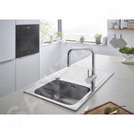 Grohe Minta - Mitigeur d’évier avec douchette extractible, chrome 32322002