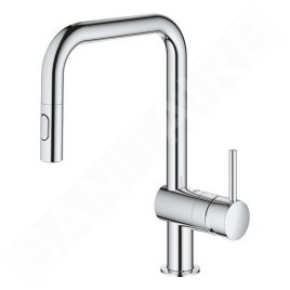 Grohe Minta - Mitigeur d’évier avec douchette extractible, chrome 32322002