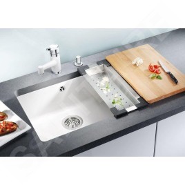 Blanco Subline 500 - Évier en céramique, 543x456 mm, blanc cristal 523733