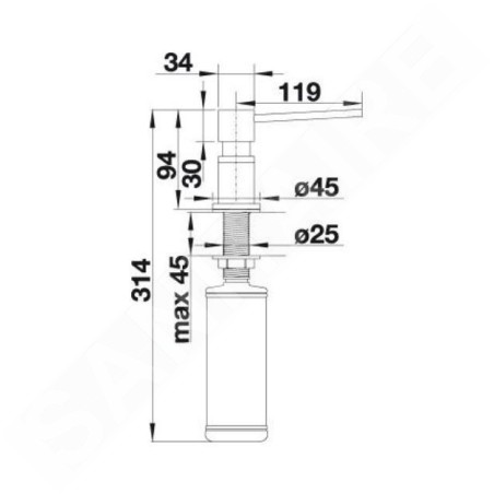 Blanco Accessoires - Distributeur de savon Lato, inox brossé 525809