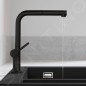 Hansgrohe M54 - Mitigeur d’évier Talis avec manchon de fermeture extractible, noir mat 72808670