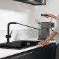 Hansgrohe M54 - Mitigeur d’évier Talis avec manchon de fermeture extractible, noir mat 72808670