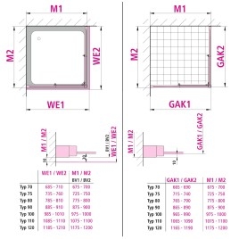 Kermi CADA XS - Porte de douche C2L, 100x200 cm, gauche, argent brillant/verre transparent CKC2L10020VPK