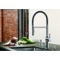 Blanco Catris S - Mitigeur d'évier avec bras flexible et douchette, noir / chrome 525791 Blanco Catris S - Mitigeur d'évier avec bras flexible et douchette, noir / chrome 525791