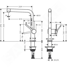 Hansgrohe M54 - Mitigeur d’évier Talis, noir mat 72840670