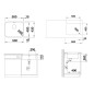 Blanco Supra 500 - Évier, 530x430 mm, inox brossé 518205 Blanco Supra 500 - Évier, 530x430 mm, inox brossé 518205