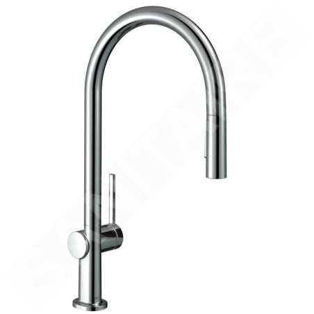 Hansgrohe M54 - Mitigeur d'évier Talis avec douchette extractible, chrome 72800000