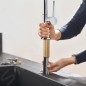 Hansgrohe M54 - Mitigeur d'évier Talis avec douchette extractible, chrome 72800000