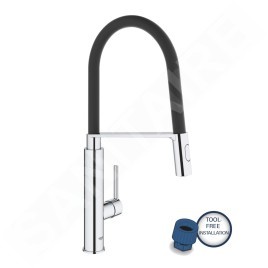 Grohe Feel - Mitigeur d'évier avec bec extractible, chrome 31489000