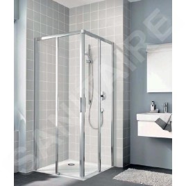 Kermi CADA XS - Porte de douche C2L, 120x200 cm, gauche, argent brillant/verre transparent CKC2L12020VPK