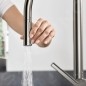 Hansgrohe M54 - Mitigeur d'évier Talis avec douchette extractible, simili inox 72800800